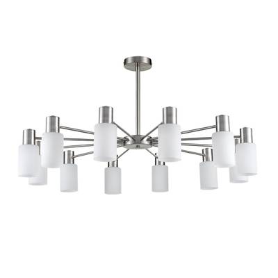 8099/12C COMFI LN25 никель/белый металл/стекло Люстра потолочная Е14 12*40W 220V MAVE