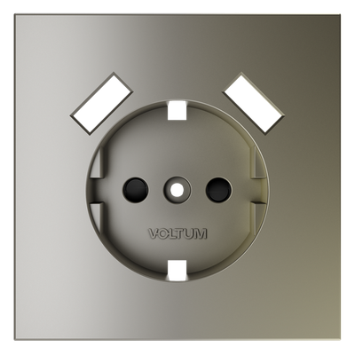 VLS000904 Накладка для розетки с заземлением и защитными шторками, с USB A+A, S70 (шелк). (ТМ Maytoni)