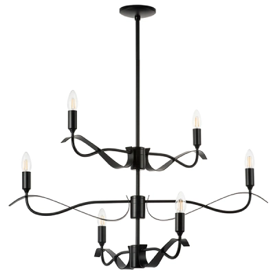 733267 Люстра RAGNO 6х40W E14 ЧЕРНЫЙ МАТОВЫЙ Lightstar