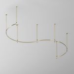 Шинопровод круглый из полукругов 1800мм Flarity латунь TRX154-2SR-D1800-BS. TM Maytoni