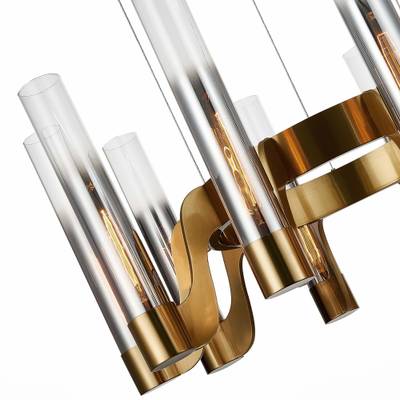 SL1235.303.10 Люстра подвесная ST-Luce Латунь/Хром, Прозрачный E14 10*40W