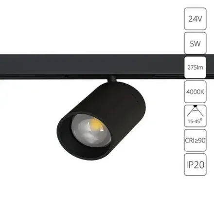 Магнитный трековый светильник Arte Lamp PRESTO A6228PL-1BK, 1хLED