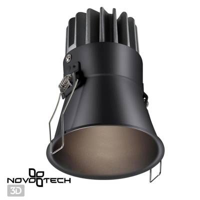 358909 SPOT NT22 268 черный Встраиваемый светодиодный светильник с переключателем цветовой температуры IP20 LED 3000К\4000К\6000К 12W 220V LANG