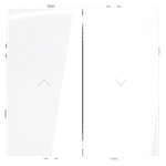 VLS020701 Выключатель встраиваемый VOLTUM S70 для жалюзи 10А, (белый глянцевый). (ТМ Maytoni)