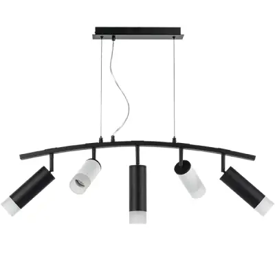 LR7353628731 Люстра RULLO 5х50W GU10 ЧЕРНЫЙ/БЕЛЫЙ (571735+214436-2+214487-3+202431-5)