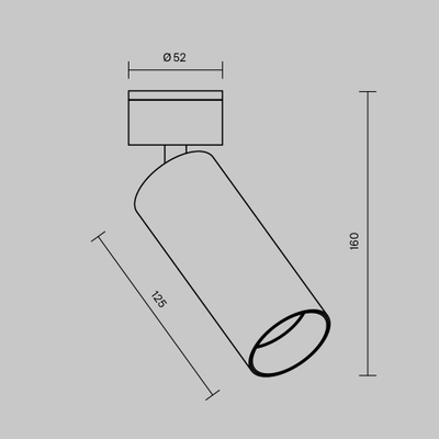 Потолочный светильник Фокус / FOCUS LED 12 Вт 3000 К 50°, C055CL-L12B3K-W-B. TM Maytoni