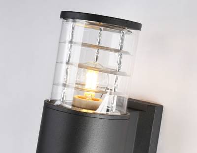 Светильник уличный настенный архитектурный ST2525/2 BK/CL черный/прозрачный IP54 E27/2 max 11W 305*110*155
