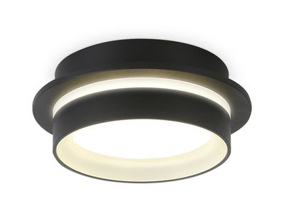 Светильник накладной TN5385 SBK/FR черный песок/белый матовый GX53 IP44 D105*40