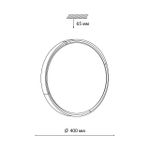 7612/DL PALE SN 134 Светильник пластик/белый/золотистый LED 48Вт 3000-6300K D400 IP43 пульт ДУ VELIO