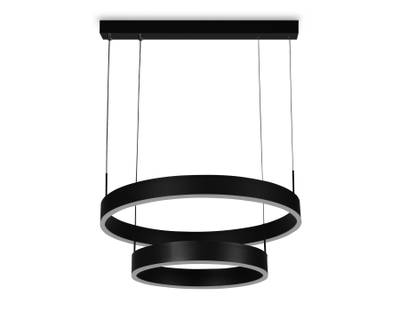 Светильник светодиодный подвесной с пультом FA6612/2 BK черный 85W D400/600*730 (ПДУ РАДИО 2.4G)