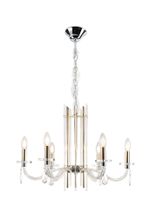 Люстра Crystal Lux AURELIO SP6 GOLD+CHROME/TRANSPARENT 0210/306