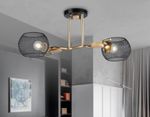 Светильник подвесной TR80162/2 BK/GD черный/золото E27/2 max 40W 550*360*220