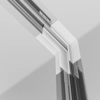 Коннектор угловой внутренний Exility встраиваемый под ГКЛ 9,5мм, белый, TRA034CL-42W. TM Maytoni
