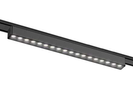 Светильник светодиодный трековый для шинопровода Magnetic Ultra Slim GV1416 BK черный IP20 18W 4200K 48V 24° 338*26*24