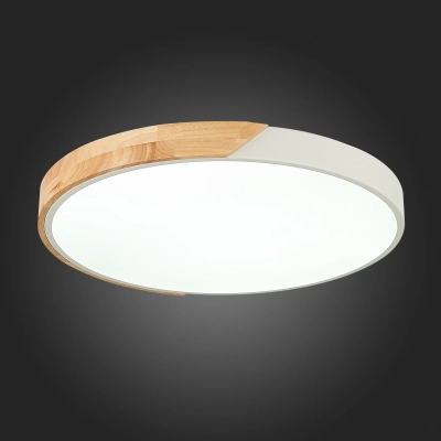 SLE200952-01 Светильник потолочный Белый, Светлое дерево/Белый LED 1*45W 3000K/4000K/6000K