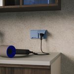 VLS000815 Накладка для розетки с заземлением, защитными шторками и крышкой, S70 (деним). (ТМ Maytoni)