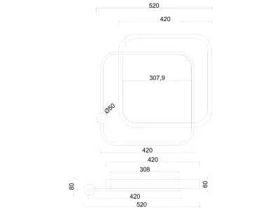 Потолочный светильник ARTE LAMP ALSAFI A2658PL-1WH, 1хLED
