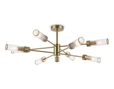 Светильник подвесной LH55162/8 BS/CL латунь/прозрачный E14/8 max 40W D930*330