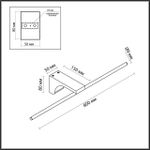 7069/10WL HIGHTECH ODL25 693 Настенный светильник черный/металл/акрил IP20 LED 10W 3500K 220V TINY
