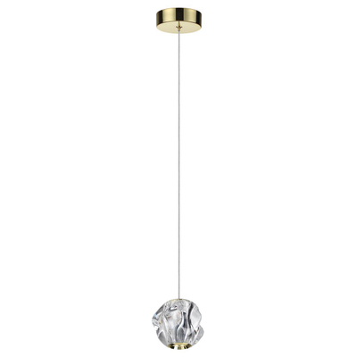 5085/5L L-VISION ODL25 563 золото/прозрачный/металл/акрил Подвес LED 5W 4000K 240Лм JEMSTONE