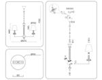 Светильник подвесной LH71021/5 BS/WH латунь/белый E14*5 max 40W D670*1130