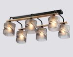 Светильник потолочный TR3033250/6 BK/WD черный/дерево E27/6 max 60W 580*340*245