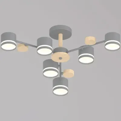68730-0.3-06 GX53 GREY+WOOD светильник потолочный Reluce, GX53х6