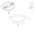 Встраиваемый светильник Arte Lamp MESURA A7977PL-1WH, LED