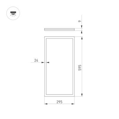 Светильник DL-INTENSO-S300x600-28W Day4000 (WH, 120 deg, CRI90, 230V) (Arlight, IP40 Металл, 5 лет)