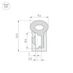 Силиконовый профиль WPH-FLEX-0817-SIDE-S8-20m WHITE (Arlight, Силикон)