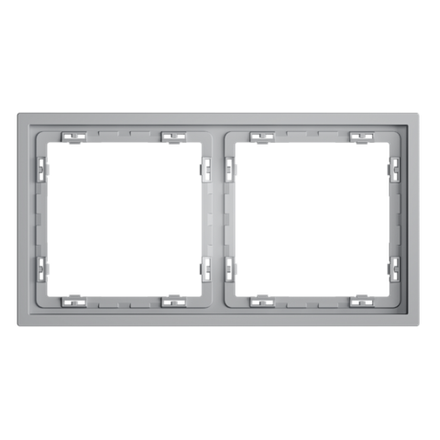 VLS100216 Рамка пластиковая VOLTUM S70 на 2 поста, (серый). (ТМ Maytoni)