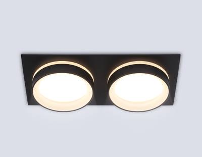 Светильник встраиваемый TN6712/2 BK черный IP44 GX53/2 max 15W 210*105*45