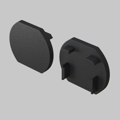 Заглушка для круглого шинопровода, 2 шт. Basity, черный, TRA172EC-R-11B. TM Maytoni