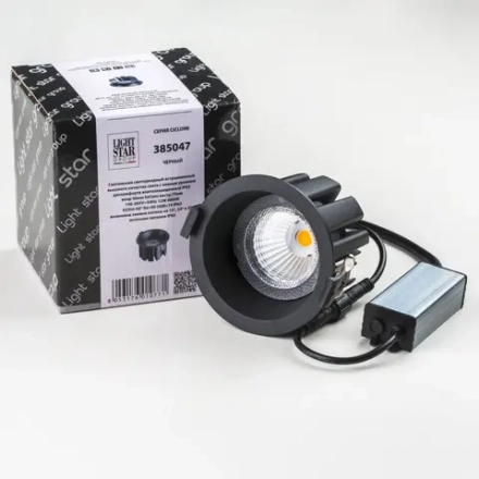385047 Светильник CICLONE CYL 12W LED 923LM 60G ЧЕРНЫЙ 4000K IP65