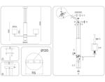 Светильник подвесной LH56001/5 СH/FR хром/белый матовый E14*5 max 40W D640*1260