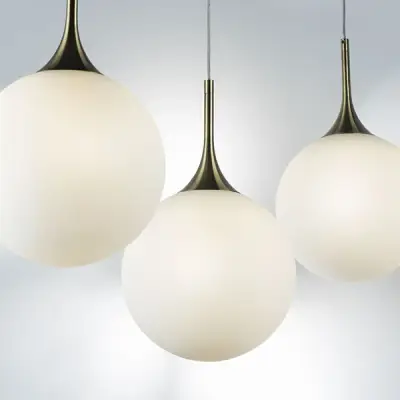 813031 Подвес GLOBO 1х40W E14 electroplating bronze/white Lightstar