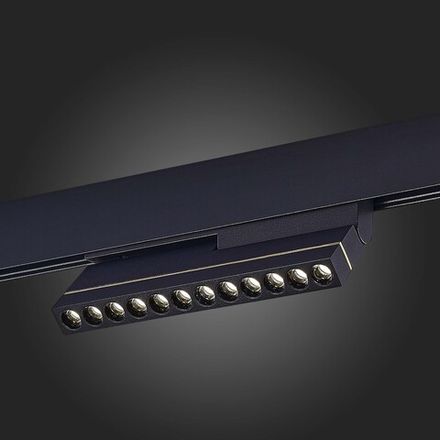 ST805.446.12 Магнитный трековый светильник Черный LED 1*12W 4000K 450Lm Ra&gt;90 36° IP20 L220xW22xH117 48VV