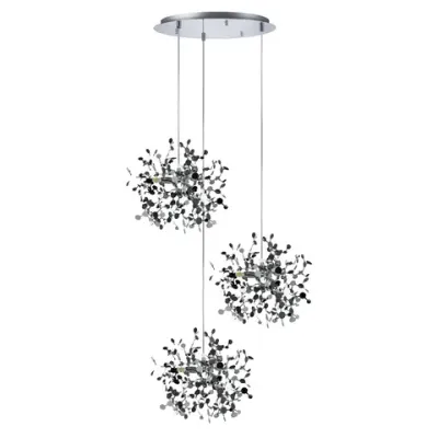 L3PR721134 Подвес тройной круглый EXTRA 3x3x5W(led) G9  (721134 - 3 + 572134 -1) ХРОМ Lightstar