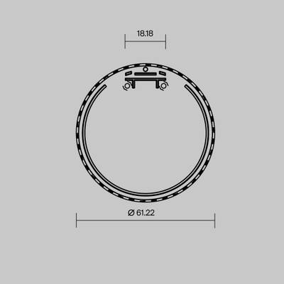Комплект заглушек (для профиля D60) 2 шт., ALM-D60-EC 642082. TM Maytoni