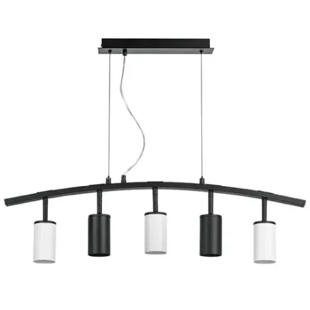 LR735372363 Люстра RULLO 5х50W GU10 ЧЕРНЫЙ/БЕЛЫЙ (571735+214437-2+214436-3)