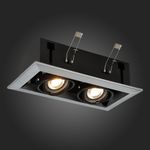 ST250.148.02 Св-к встр. Черный GU10 2*50W  L245xW126xH70 220V Без ламп