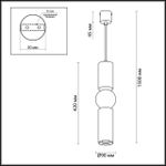 4074/5L L-VISION ODL19 475 черный/золото Подвес GU10 1*5W SAKRA
