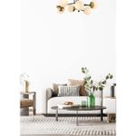 6581/6C MODERNI LN25 108 черный, золотой/белый металл  /стекло Люстра потолочная E14 6*40W 220V MELODY