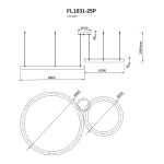 Подвесная люстра Modum FL1031-25P, LED