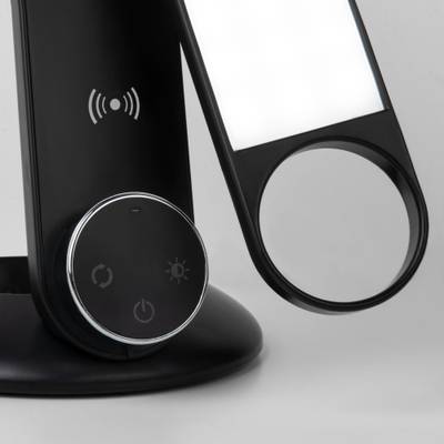 Светодиодная настольная лампа с беспроводной зарядкой 80428/1 черный