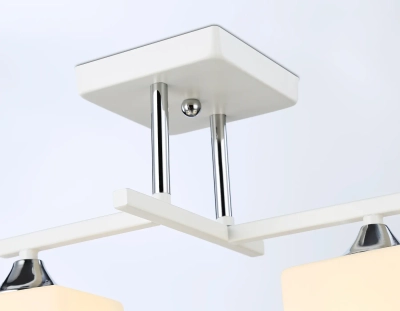 Светильник подвесной TR303111/2 WH/CH/FR белый/хром/белый матовый E27/2 max 40W 360*190*290