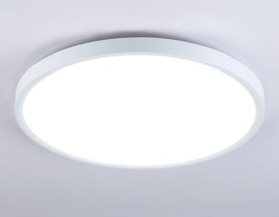 Потолочный светодиодный светильник FZ3005 WH белый IP44 33W+10W 6400+6400К D375*40 (Без ПДУ)