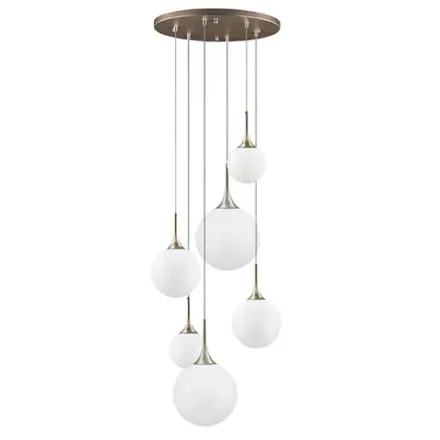 813063 Люстра GLOBO 6х40W E14 champagne gold/white Lightstar