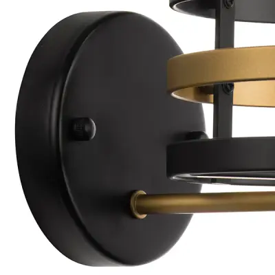 735610 Бра EPSILON 1х40W E14 ЧЕРНЫЙ/ЗОЛОТО Lightstar