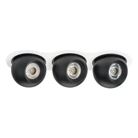 i636747474 Светильник INTERO LED9W*3 850LM*3 24G БЕЛЫЙ/ЧЕРНЫЙ 4000K (217636+217074+217074+217074)